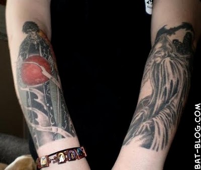  sent us this wonderful photo showing off her Batman Arm Sleeve Tattoo